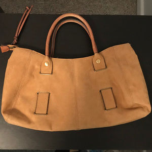 Light Brown Suede Handbag